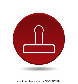 Stamp icon, vector illustration. Modern design. Flat design style