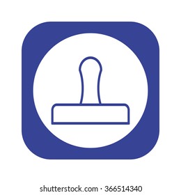 Stamp icon, vector illustration. Modern design. Flat design style
