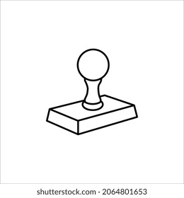 Stempelsymbol, Vektorgrafik, Piktogramm einzeln auf weißem Hintergrund