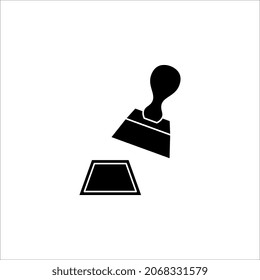 Ilustración vectorial de icono de sello, pictograma aislado en fondo blanco