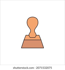 Stamp icon vector illustration, pictogram isolated on white background