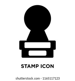 Stamp icon vector isolated on white background, Stamp transparent sign , black symbols