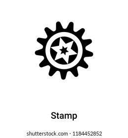 Stamp icon vector isolated on white background, logo concept of Stamp sign on transparent background, filled black symbol