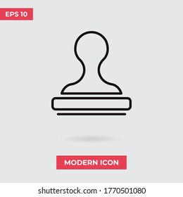 Stamp icon vector. Rubber stamp sign