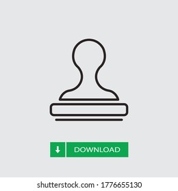 Stamp icon vector. Rubber stamp sign