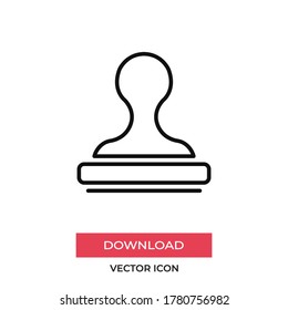 Vector de icono de marca. Señal de sello de goma