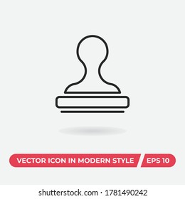 Vector de icono de marca. Señal de sello de goma