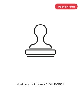 Stamp icon vector. Rubber stamp sign