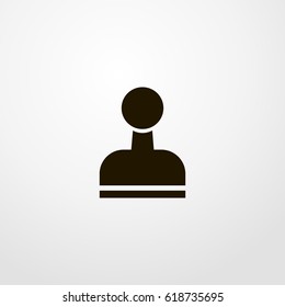 stamp icon. vector sign symbol on white background