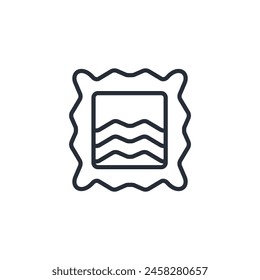 Icono de sello. Vector.Trazo editable.signo de estilo lineal para utilizar Diseño web,logo.Ilustración de símbolo.