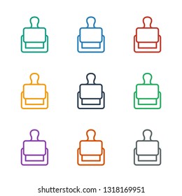 stamp icon white background. Editable outline stamp icon from airport. Trendy stamp icon for web and mobile.