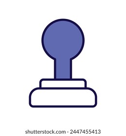 Stempelsymbol mit weißem Hintergrund Vektorgrafik Stock Illustration