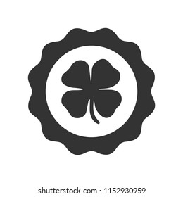 Stamp with the image of a clover. A symbol of good luck.