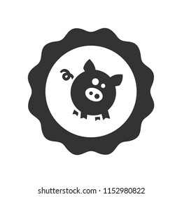Stamp with the image of a pig.