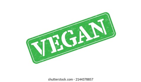 Stamp Impression Or Plate With The Inscription VEGAN.