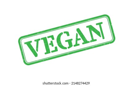 Stamp Impression Or Plate With The Inscription VEGAN.