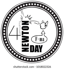 Stamp imprint by January 4 - Newton's Day