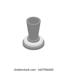 Stamp isometric flat icon. 3d vector colorful illustration. isolated on white background