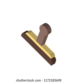 Stamp isometric left top view 3D icon