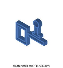 Stamp isometric left top view 3D icon