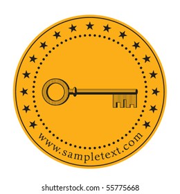 stamp with key & address block