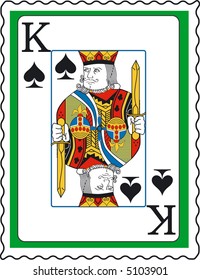 Stamp with King of spades
