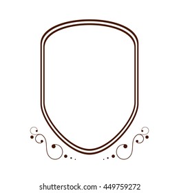 stamp label shield icon blank Isolated vector illustration