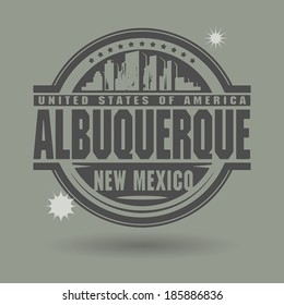 Stamp or label with text Albuquerque, New Mexico inside, vector illustration