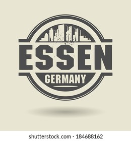 Stamp or label with text Essen, Germany inside, vector illustration