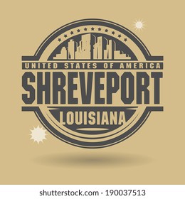 Stamp or label with text Shreveport, Louisiana inside, vector illustration