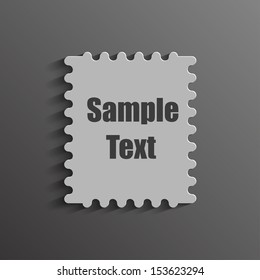 Stamp the letter on a gray background