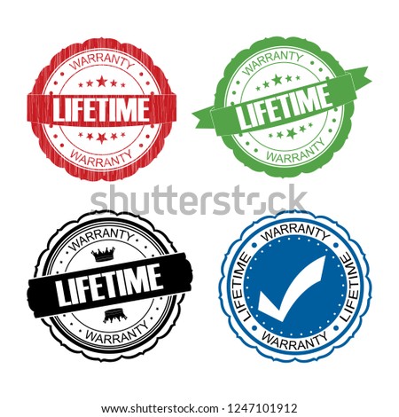 Stamp Lifetime set .vector illustration