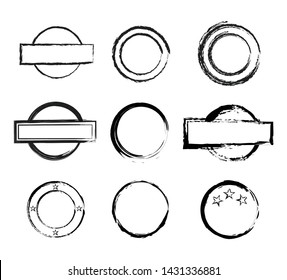 Stamp like template in flat style.