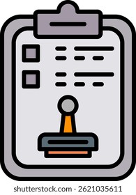 Stamp Line Filled Vector Icon Design