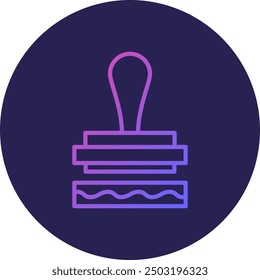 Stamp Line Gradient Icon Design