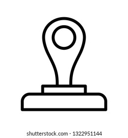 stamp line icon
