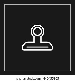 stamp line icon