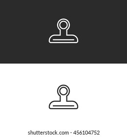 stamp line icon