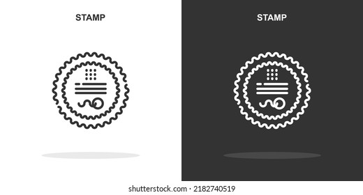 stamp line icon. Simple outline style.stamp linear sign. Vector illustration isolated on white background. Editable stroke EPS 10
