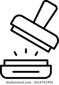 Stamp Line Vector Icon Design