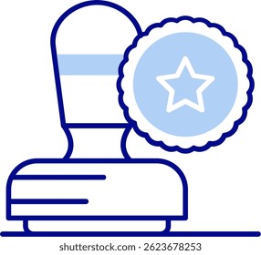 Stempelzeilenvektordesign