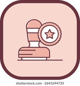 Stamp Line vector Icon Design