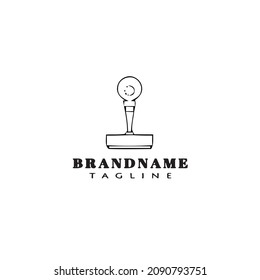estampado logotipo caricatura plantilla de diseño de icono negro imagen vectorial aislada moderna