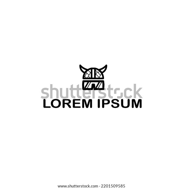 Stamp Logo Google Glasses Combined Viking Stock Vector (Royalty Free
