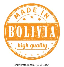 stamp "made in Bolivia, high quality"