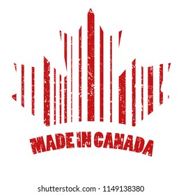 The stamp is made in Canada in the form of a bar code. Original vector illustration.