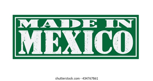 stamp "made in Mexico" on a white background. Vector illustration