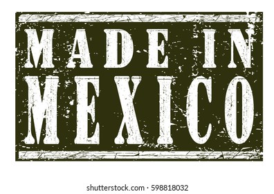 stamp "made in Mexico", vector illustration