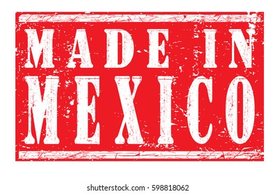 stamp "made in Mexico", vector illustration