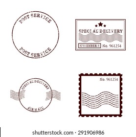 Stamp Mail Design, Vector Illustration Eps10 Graphic 